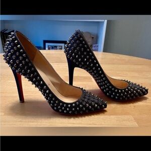 Christian Louboutin Navy CONDORA Spike Heels